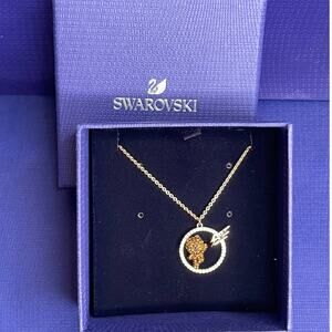 Swarovski Line Friends Skateboard  Brown Necklace